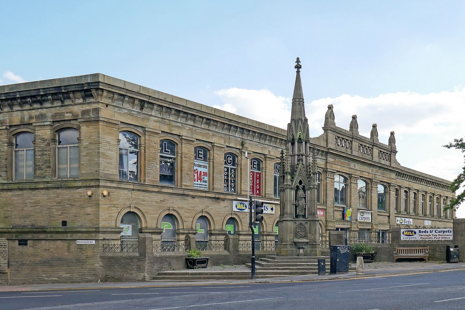 Black Dyke Mills and the Albert Memorial in Queensbury