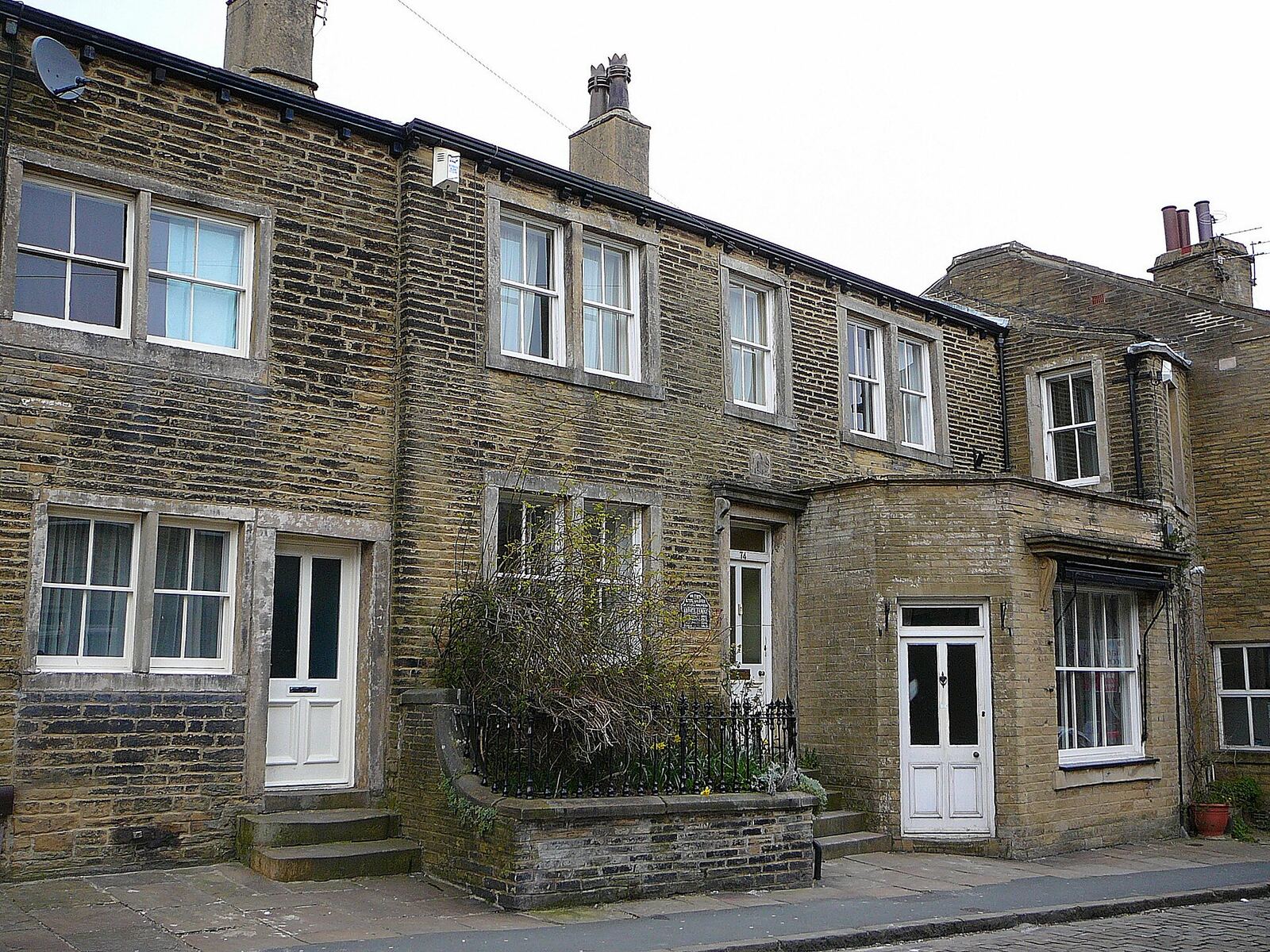 The stone-built Brontë Birthplace on Market Street, Thornton