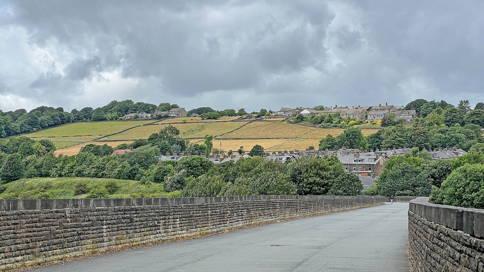 Looking across Thornton from the top of the viaduct